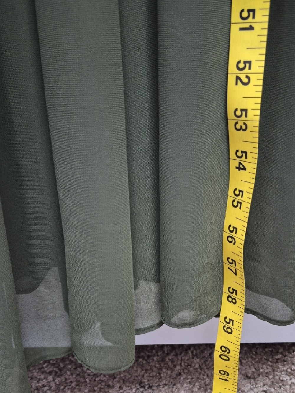 White by Vera Wang Olive Green V-Neck Maxi Dress with Flutter Sleeves Size 2 - Picture 10 of 13